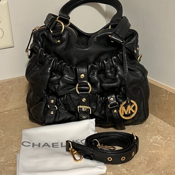 Michael Kors Black Leather Satchel - Picture 1 of 13